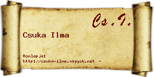Csuka Ilma névjegykártya